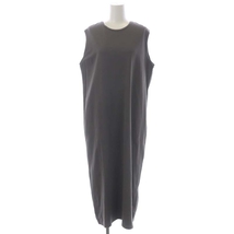 エイトン ATON SUVIN 60/2 TANK TOP DRESS タンクトップドレス ワンピース ロング ノースリーブ 02 チャコールグレー /HS ■OS レディース_画像1