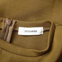 stylemixer スタイルミキサー 22SS シルキーボリュームスリーブワンピース マキシ ロング 長袖 M 茶 ブラウン /AT16 レディース_画像4