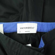 ヴィクター&ロルフ VIKTOR&ROLF ストレートパンツ シルク 38 M 黒 ブラック /AT5 レディース_画像8