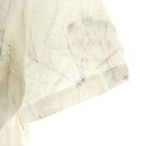 ノゾミイシグロ オートクチュール NOZOMI ISHIGURO Haute Couture Tシャツ カットソー 半袖 総柄 ドレープ ビジュー F 白 黒 茶_画像5