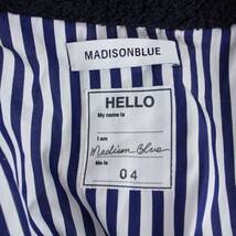 未使用品 マディソンブルー MADISONBLUE 22SS PAJAMAS SH PILE MNS リバーシブル パジャマシャツ 長袖 ストライプ XL 紺 白 メンズ_画像3