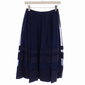  unused goods Chesty Chesty 18SSchu-ru skirt flair skirt mi leak height 0 XS navy blue navy 11S707 /BM lady's 