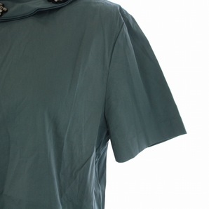 Sマックスマーラ 'S Max Mara シャツ ブラウス 半袖 クルーネック ビジュー装飾 リボン 42 M 緑 グリーン /BM レディースの画像7