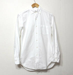【送料無料】鎌倉シャツオックスフォードシャツ/白　Sサイズ　MAKER'S SHIRT KAMAKURA