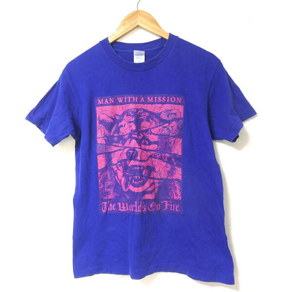 【送料無料】マンウィズアミッションTシャツ/ MAN WITH A MISSION Sサイズ　The World's On Fire