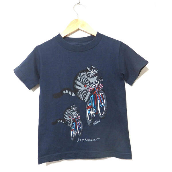 【送料無料】クリバンキャットTシャツ/KIDS　キッズサイズ　紺色　クレイジーシャツハワイ