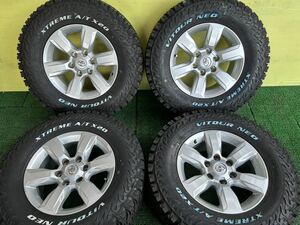 新品 LT265/70R17 2022年 VITOUR XTREME A/T X20 タイヤアルミセット トヨタ純正6穴 PCD139.7 ET+25 17×7.5J ハブ106mm