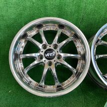 921.MANARAY SPORT VERTEC VRS VR5 17インチ in 7J +48 114.3 5穴 4本 マナレイスポーツ ベルテック アルミ ホイール メッキ ホイル_画像4