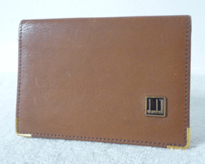 dunhill Dunhill leather Brown tea ticket holder card-case card-case Vintage 