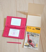 Nintendo DSi ピンク 充電ケーブル タッチペン スタンド ダウンロードソフト ちょっとDr.MARIO_画像1