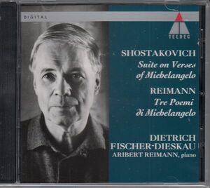 [CD/Teldec]ショスタコーヴィチ:ミケランジェロの詩による組曲Op.145&ライマン:ミケランジェロの3つの詩/D.F=ディースカウ(br)&ライマン(p)