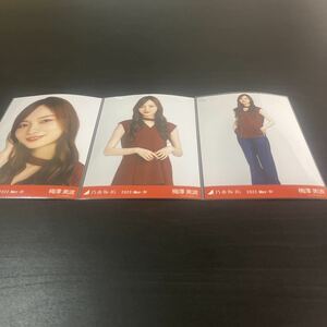 梅澤美波　乃木坂46 公式生写真　webshop限定　3種コンプ　チョーカーデザイン