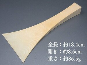 Xイ052★高級 三味線バチ ケース付 / 全長18.4cm 開き8.6cm 重さ86g / 三線 三弦 撥 弦楽器 和楽器 伝統楽器 三味線小物【全国発送OK】