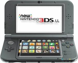 Nintendo 3DS LL 専用の液晶保護フィルム　上下セット2枚　TPU液晶保護フィルム 指紋防止　反射防止タイプ 「523-0001」