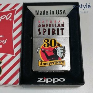 I848a [未使用品] ZIPPO ジッポー AMERICAN SPIRIT アメリカンスピリット 30th Anniversary オイルライター シルバー 喫煙具 | その他 P