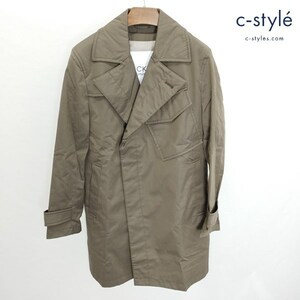 H681 [未使用品] CK CALVIN KLEIN シーケーカルバンクライン コート 36 カーキ 6682854 | アウター P★