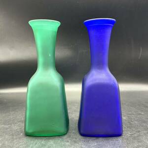 花瓶 花器 クリスタル ガラス フラワーベース 2個セツト Z8-19