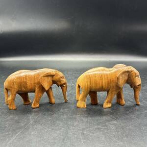 象の木彫　ヴィンテージ 木彫り 置物 インテリア　手工芸品 57