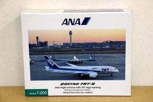 【同梱可】【未使用】全日空 ANA 787-8 787ロゴ JA805A 国際線仕様 主翼地上姿勢 NH20055 飛行機 模型 (検索： #ぼういんぐ )