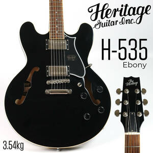 Heritage Guitars Standard H-535 Ebony 3.54kg USA производства цена израсходованный передний специальная цена .