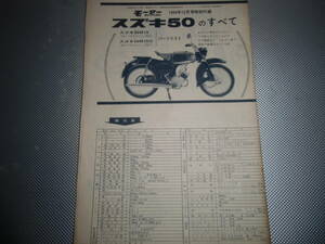  Motorcyclist 1964 year 12 month number appendix Suzuki 50. all parts list used 