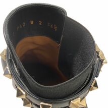 【中古】 VALENTINO ウァレンティノ ロックスタッズ グレインカーフスキン アンクルブーツ90MM 黒 レディース 23034974 AS_画像9