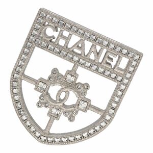 [ used ] CHANEL Chanel brooch B20V emblem Logo rhinestone brooch 23034302 YM