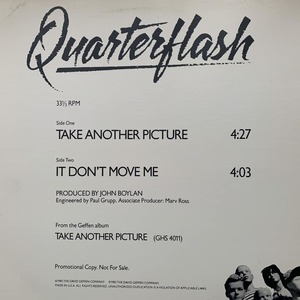 ◆ Quarterflash - take another picturel◆12inch US盤 Promo ベストヒットUSA系!!