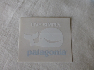 patagonia LIVE SIMPLY ステッカー LIVE SIMPLY patagonia クリア地 クジラ 鯨 くじら live simply パタゴニア PATAGONIA patagonia