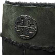 GO6091▽トリーバーチ TORY BURCH*ムートンブーツ/ロングブーツ*ダブルT*size9*靴*ブラック_画像5