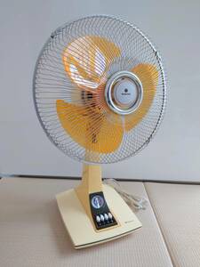 ◆三洋電気　サンヨー扇風機　FF-6J 黄色系色　オレンジ羽◆