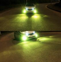 ■H8 H9 H11 H16 LED レモン イエロー 3600k フォグランプ 爆光 黄色 アクア プリウス アルファード ヴェルファイア マークx bmw ライム_画像8