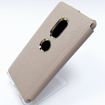 送料無料 新品 未使用 エクスペリ XZ2 kate spade ブックタイプ スマホケース グレージュ Xperia ケイトスペード_画像2