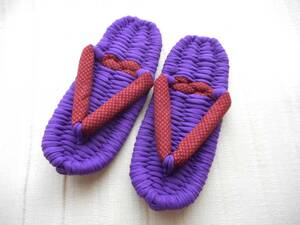 * handmade cloth ...* interior put on footwear 22cm purple × dark red 