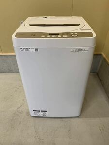 美品 SHARP シャープ 全自動電気洗濯機 ES-GE6D-T 6.0kg 2020年製 中古