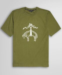 * new goods * Brooks Brothers flocky print T-shirt moss green /XS