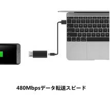【新着商品】変換アダプタ 2個入り USB Type C メス Micro to Micro タイプC USB オス 変換コネクタ_画像5