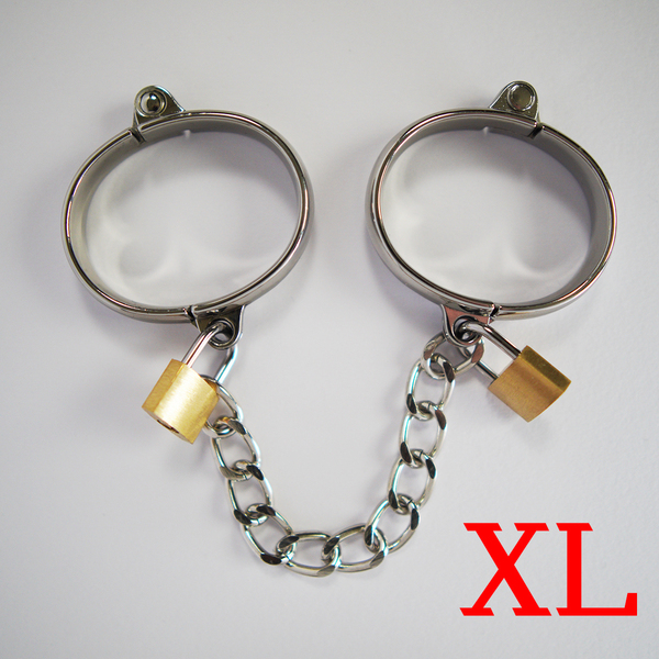 ステンレス手錠 XLサイズ a、手枷、足枷、ハンドカフ、ミリタリー、hand cuff、鍵