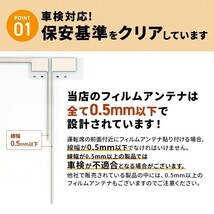 AVN660HD AVN6606HDTV 用 イクリプス 高感度 フィルムアンテナ 2枚 地デジ 載せ替え 補修 高品質 waLF2S_画像2