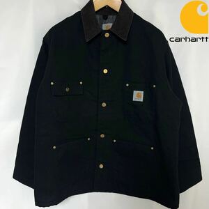 Carhartt カーハート Duck Chore Coat ダック地 チョアコート 90s ヴィンテージ カバーオール ブランケットライナー　M L ブラック　黒