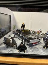 1/24スケール ヤンキーフィギュア1体④ジオラマ 暴走族 ヤンキー 族車 旧車會 街道レーサー ミニチュア プラモデル、ミニカーと展示に1/18?_画像8