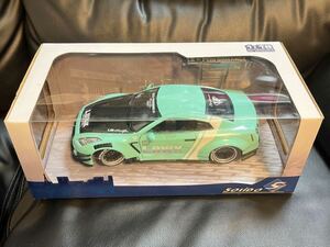 1/18 Liberty walk NISSAN GT-R R35 GTR Solido SOLIDO LB-WORKS LBWK mint green custom remodeling car Nissan Skyline skyline