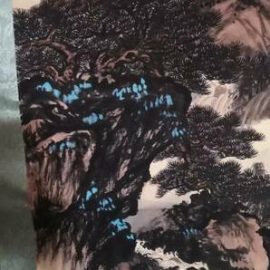 珍品 旧蔵 中国古画 呉湖凡 《春嶺晴荘》 《江山は絵のように美しい》（紙に手書き）国画掛け軸 中国古美術品 賞品 時代物 M S6-010847の画像4