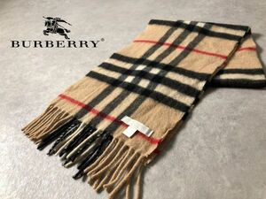 カシミヤ100％●BURBERRY●CHILDREN●イングランド製●ノバチェック柄 CASHMERE WOOL マフラー●バーバリー●３