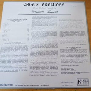 D2-253＜LP/米盤/美盤＞「Chopin:Preludes」Ferruccio Busoniの画像2