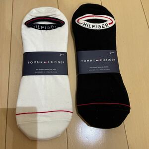 送料無料　未使用　TOMMY HILFIGER トミーヒルフィガー　ショートソックス 靴下 4足セット　白　黒　グレー　SHOE サイズ　7-12 メンズ