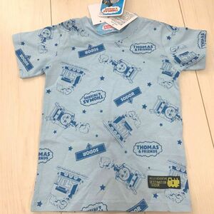 機関車　トーマス　thomas&friends Tシャツ　90cm タグ付き 半袖Tシャツ 総柄　公園　男の子　保育園　幼稚園