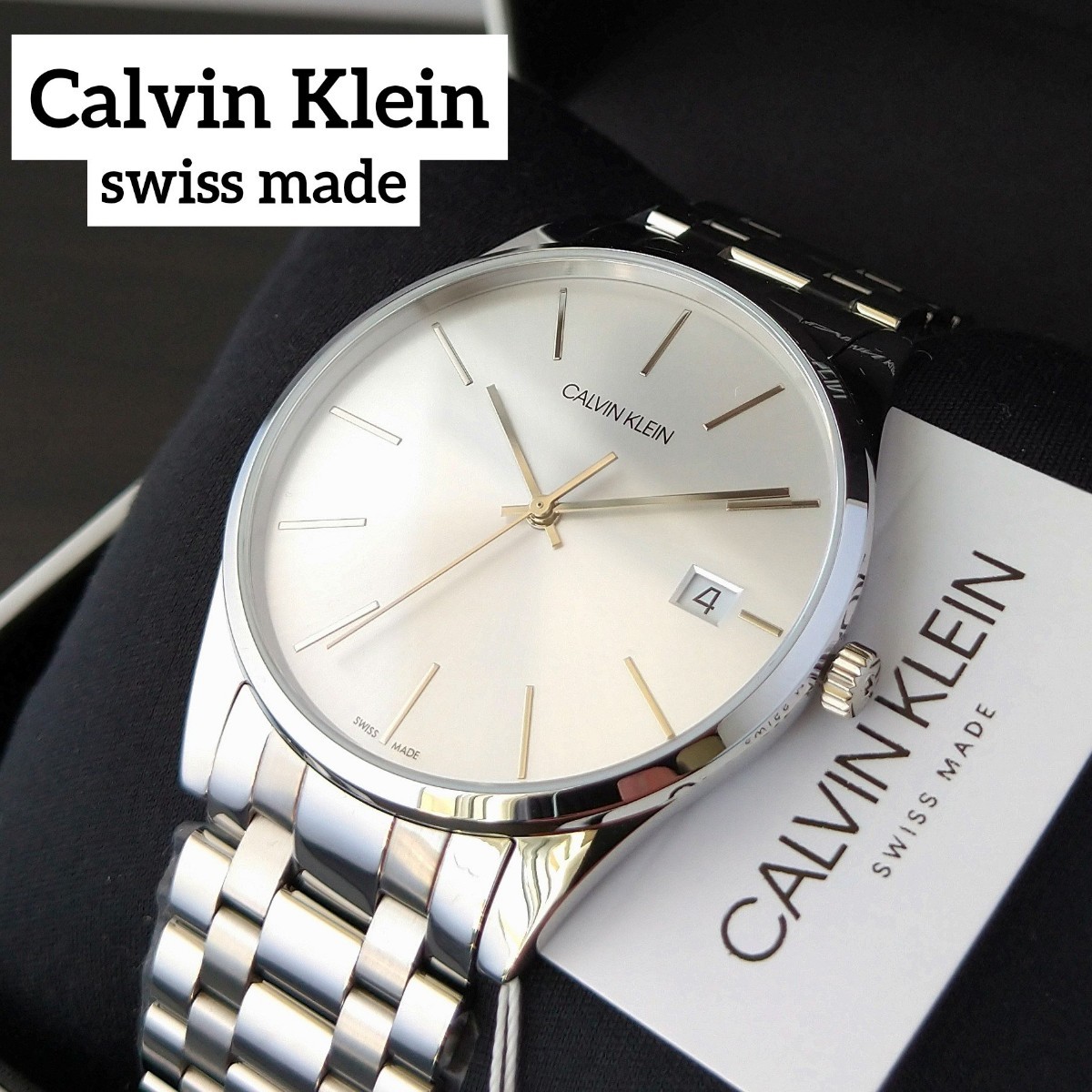 新品正規品 スイス製腕時計 カルバンクライン Calvin Klein デイト表示