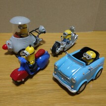 海外 限定 minions minion minicar ミニカー セット ミニオンズ ミニオン フィギュア マスコット figure コレクション 置物 車 バイク ２_画像1