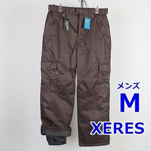 XERES メンズ スノーボード パンツ Mサイズ ブラウン 茶色 スキーウェア スノボ 耐水 ズボン サイズ調整 ウエストゴム セレス R2310-130